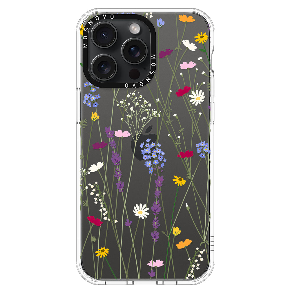 Floral Garden Lavender Daisy Flower Phone Case - iPhone 15 Pro Max Case - MOSNOVO