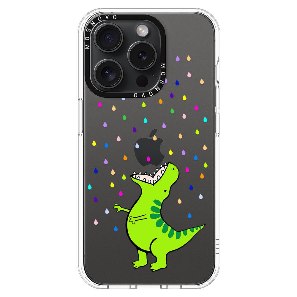 Rainbow Dinosaur Phone Case - iPhone 15 Pro Case - MOSNOVO