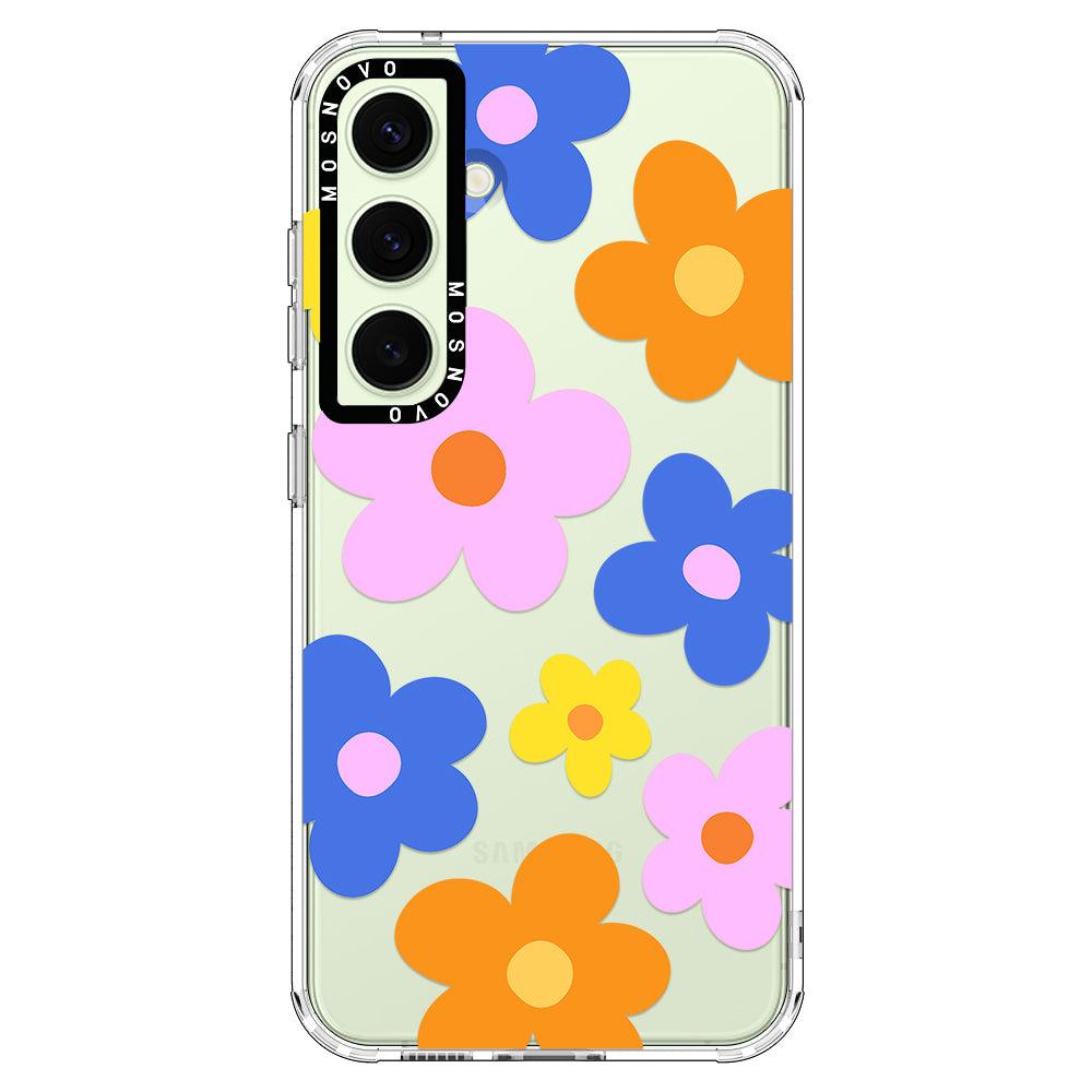 60's Groovy Flower Phone Case - Samsung Galaxy S24 Plus Case