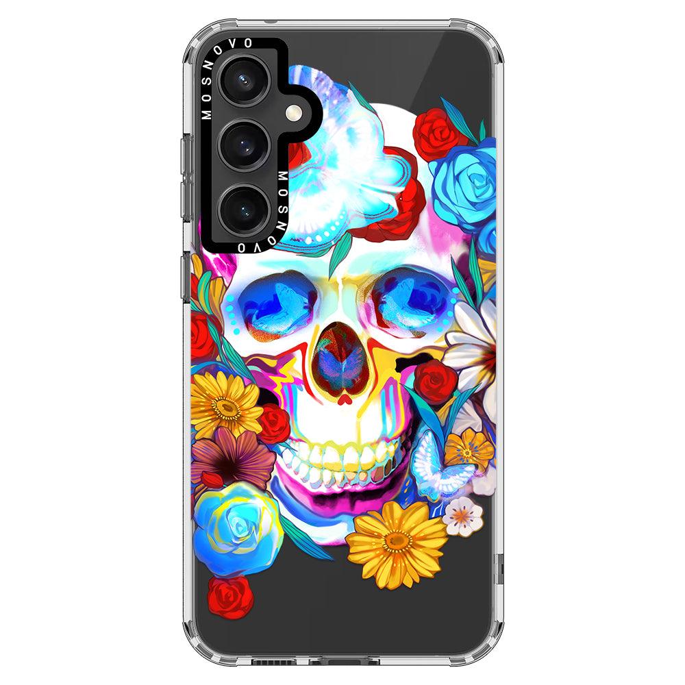 Sugar Flower Skull Phone Case - Samsung Galaxy S23 FE Case