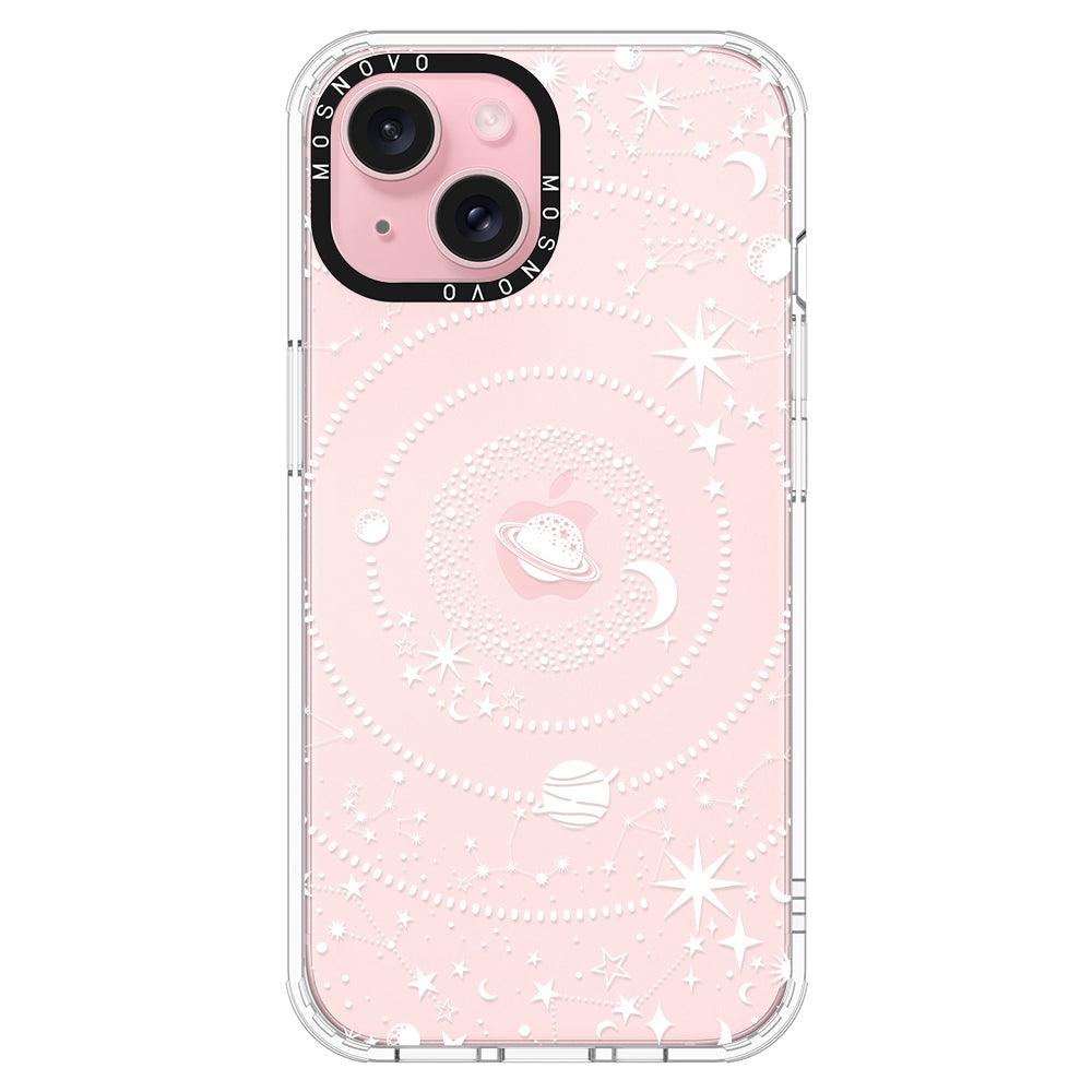 White Galaxy Phone Case - iPhone 15 Plus Case - MOSNOVO