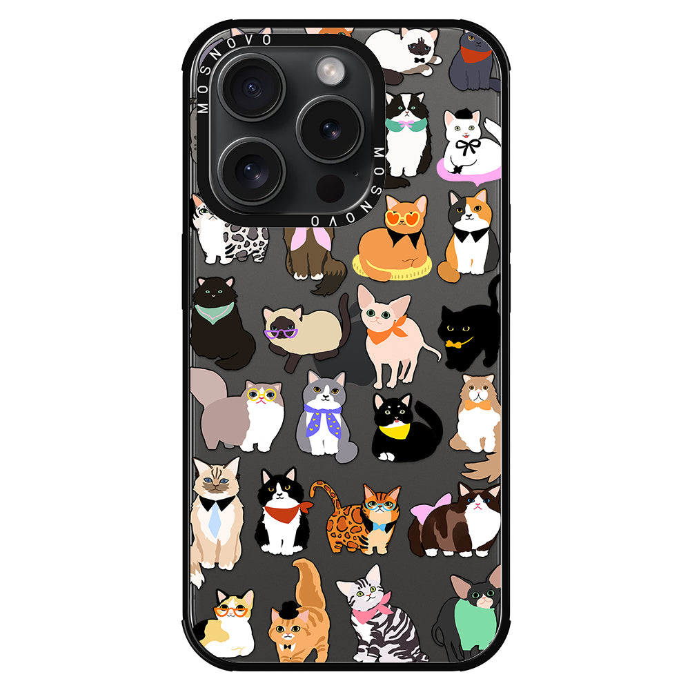 Cute Cat Phone Case - iPhone 15 Pro Case - MOSNOVO