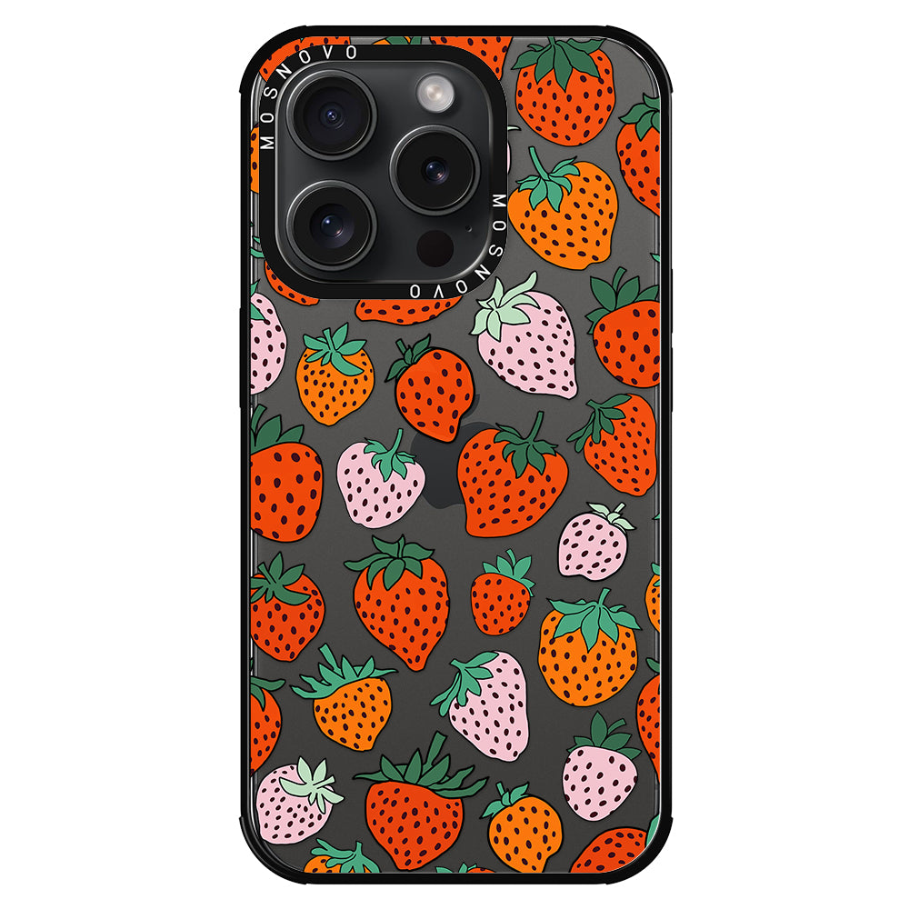 Cute Strawberry Phone Case - iPhone 15 Pro Case - MOSNOVO