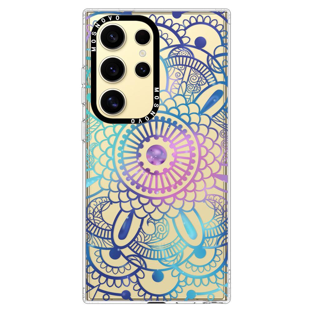 Violet Blue Mandala Phone Case - Samsung Galaxy S24 Ultra Case - MOSNOVO