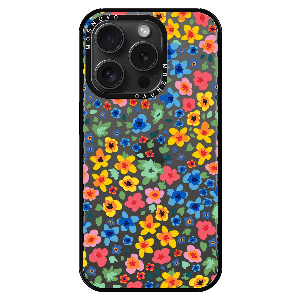 Lovely Floral Flower Phone Case - iPhone 15 Pro Case - MOSNOVO