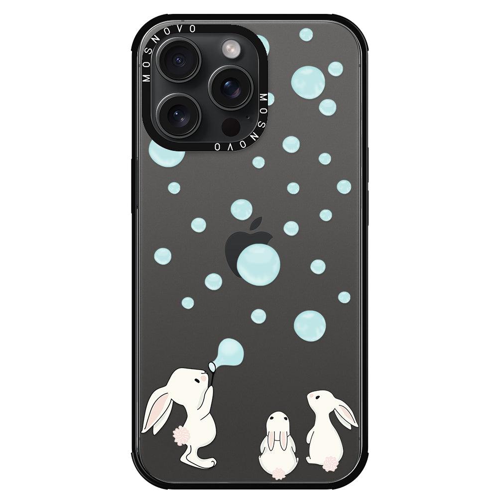 Bunny Blow Bubble Phone Case - iPhone 15 Pro Max Case - MOSNOVO