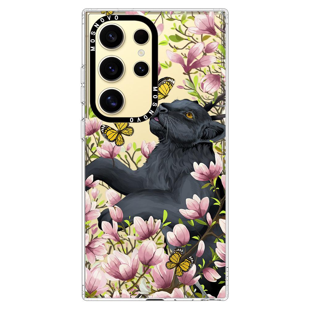 Black Panther Garden Phone Case - Samsung Galaxy S24 Ultra Case - MOSNOVO