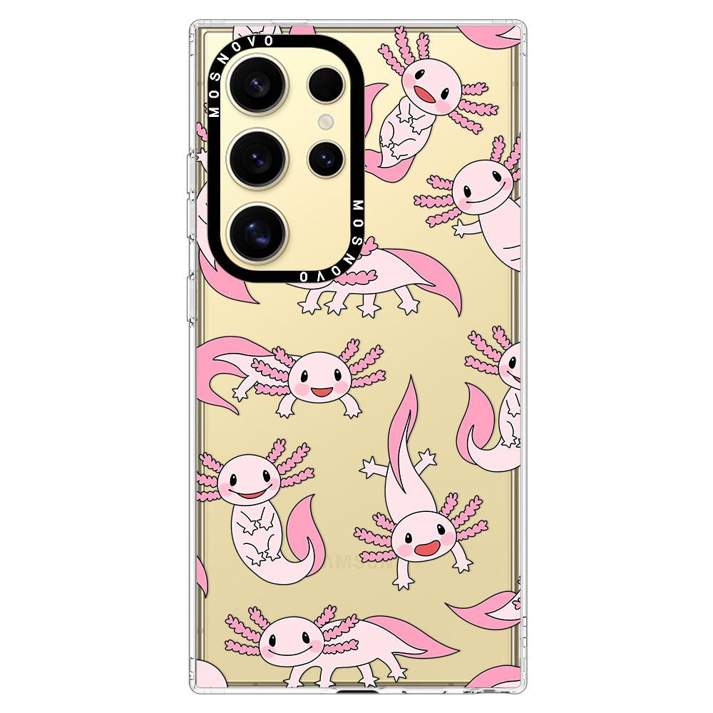 Pink Axolotl Phone Case - Samsung Galaxy S24 Ultra Case