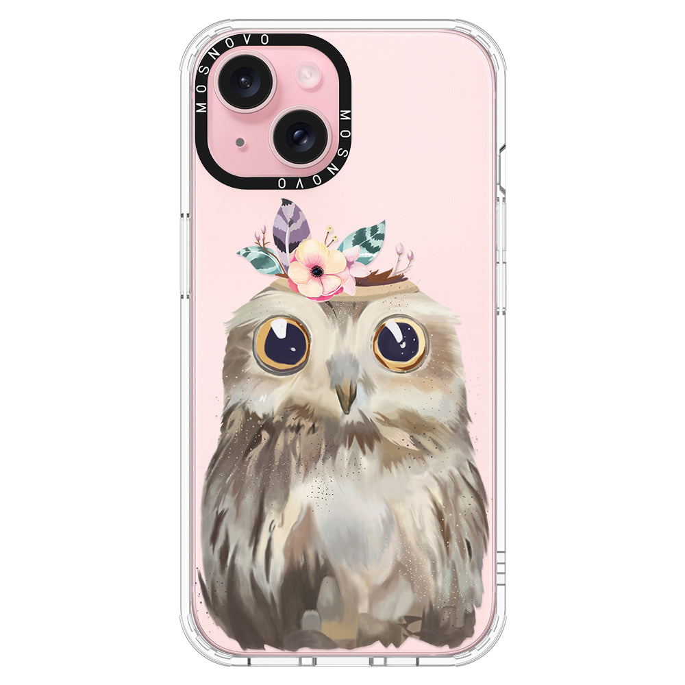 Cute Owl Phone Case - iPhone 15 Plus Case - MOSNOVO