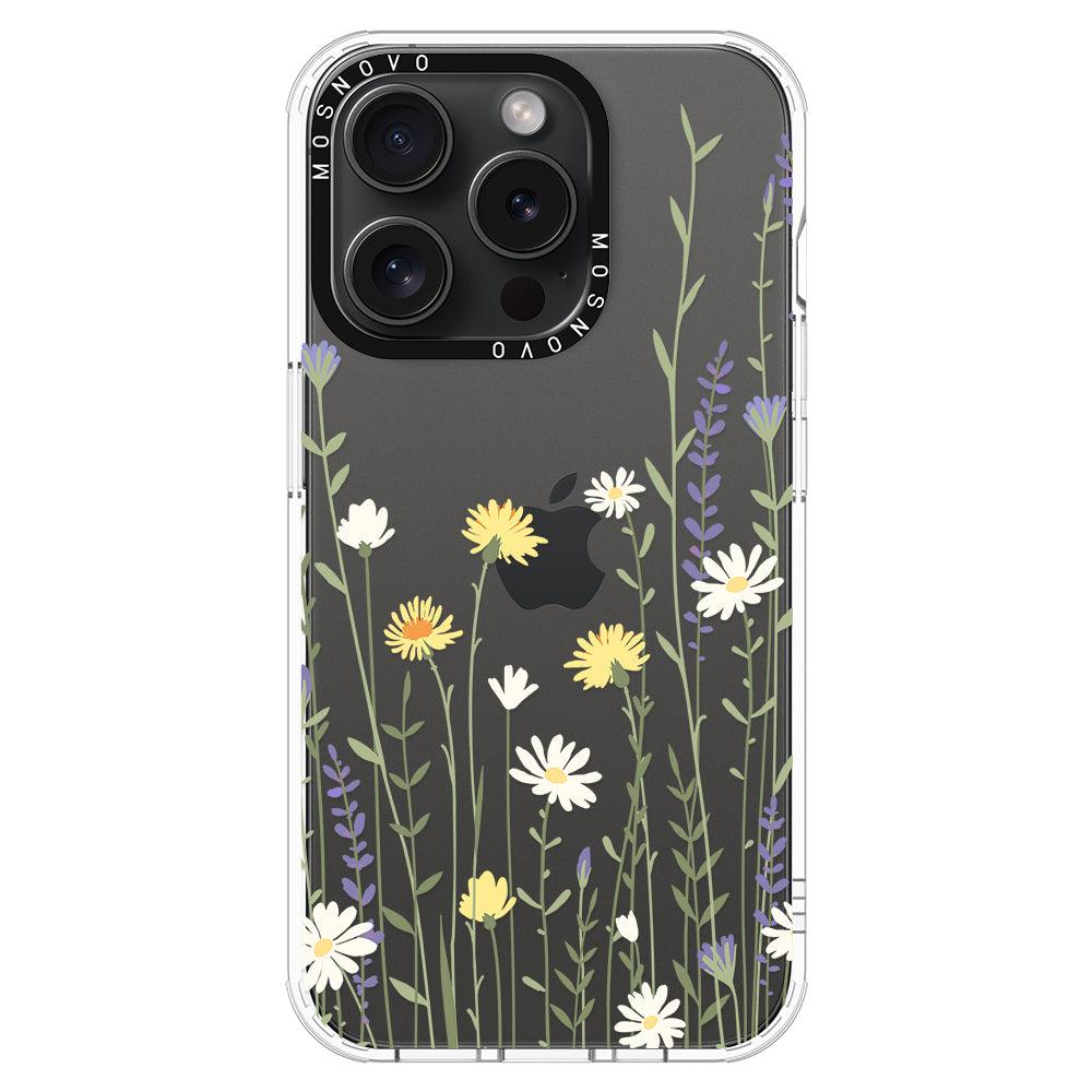 Wild Meadow Floral Phone Case - iPhone 15 Pro Case - MOSNOVO