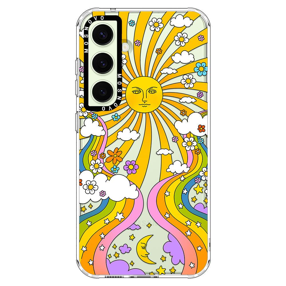 70's Psychedelic Groovy Art Phone Case - Samsung Galaxy S24 Case - MOSNOVO