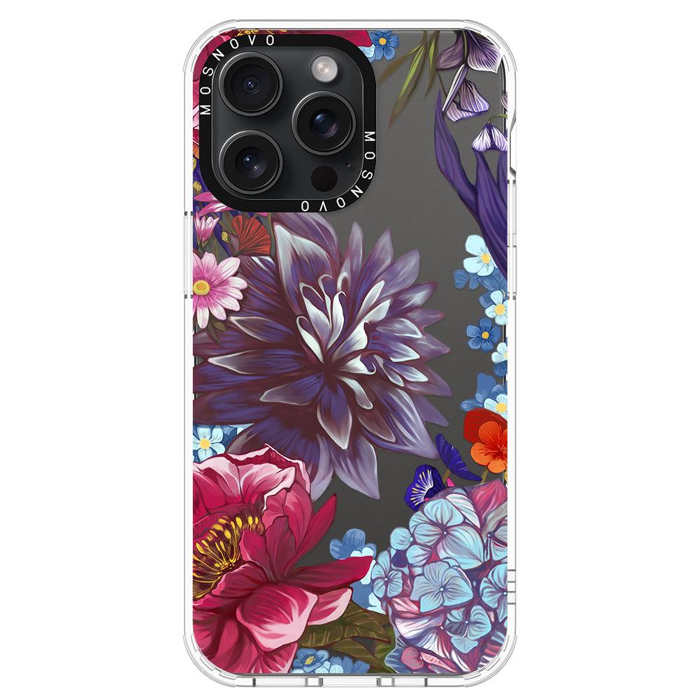 Blue Lilacs Phone Case - iPhone 15 Pro Max Case - MOSNOVO