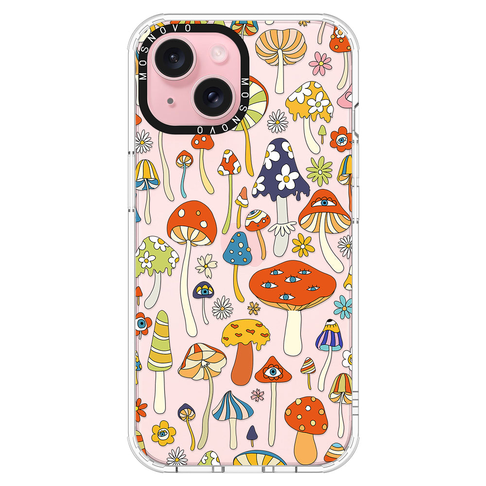 Mushroom Art Phone Case - iPhone 15 Case - MOSNOVO