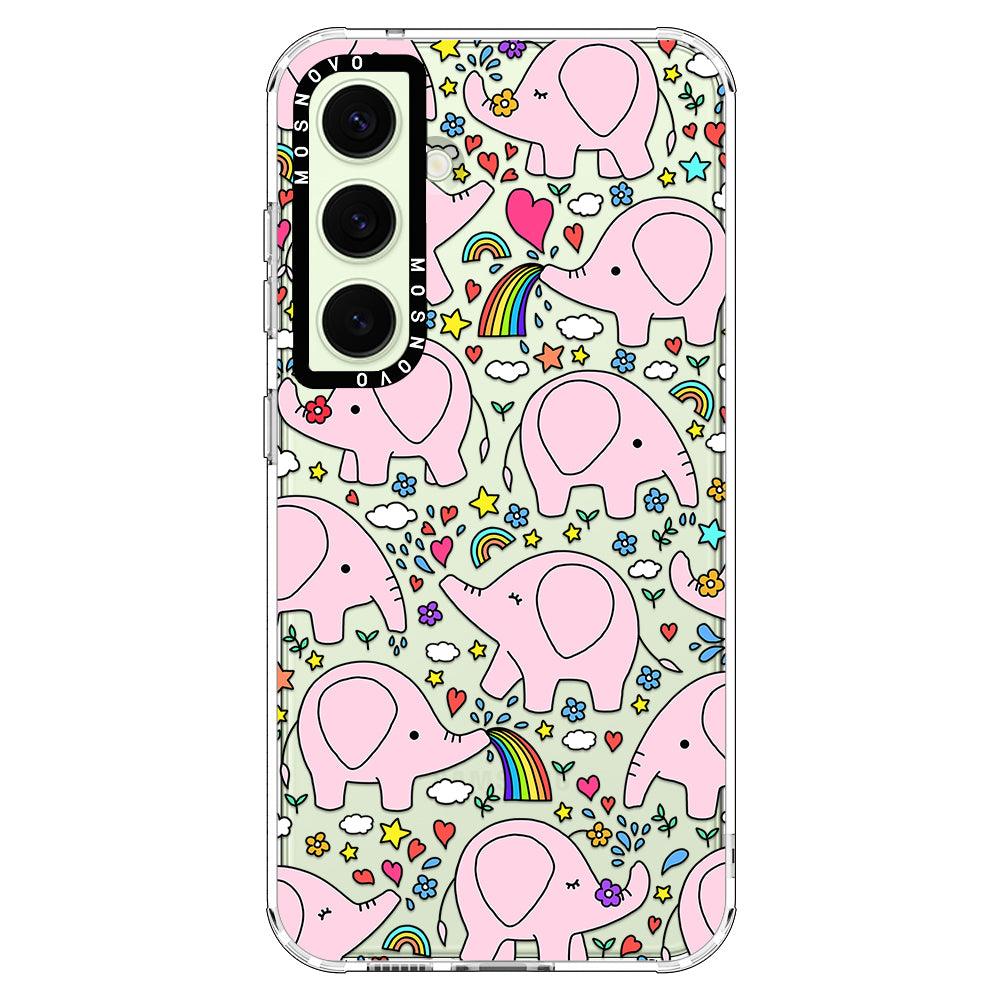 Cute Pink Elephant Phone Case - Samsung Galaxy S24 Plus Case - MOSNOVO