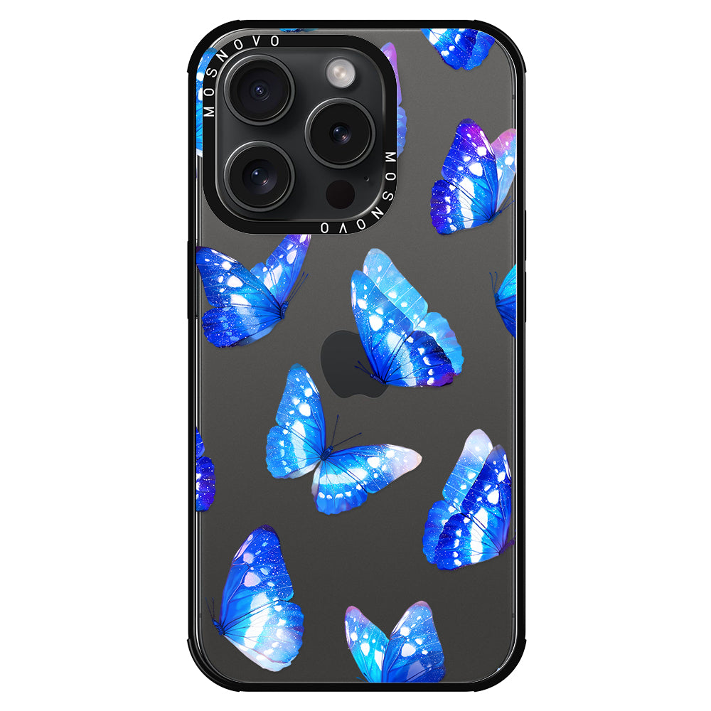 Stunning Blue Butterflies Phone Case - iPhone 15 Pro Case - MOSNOVO