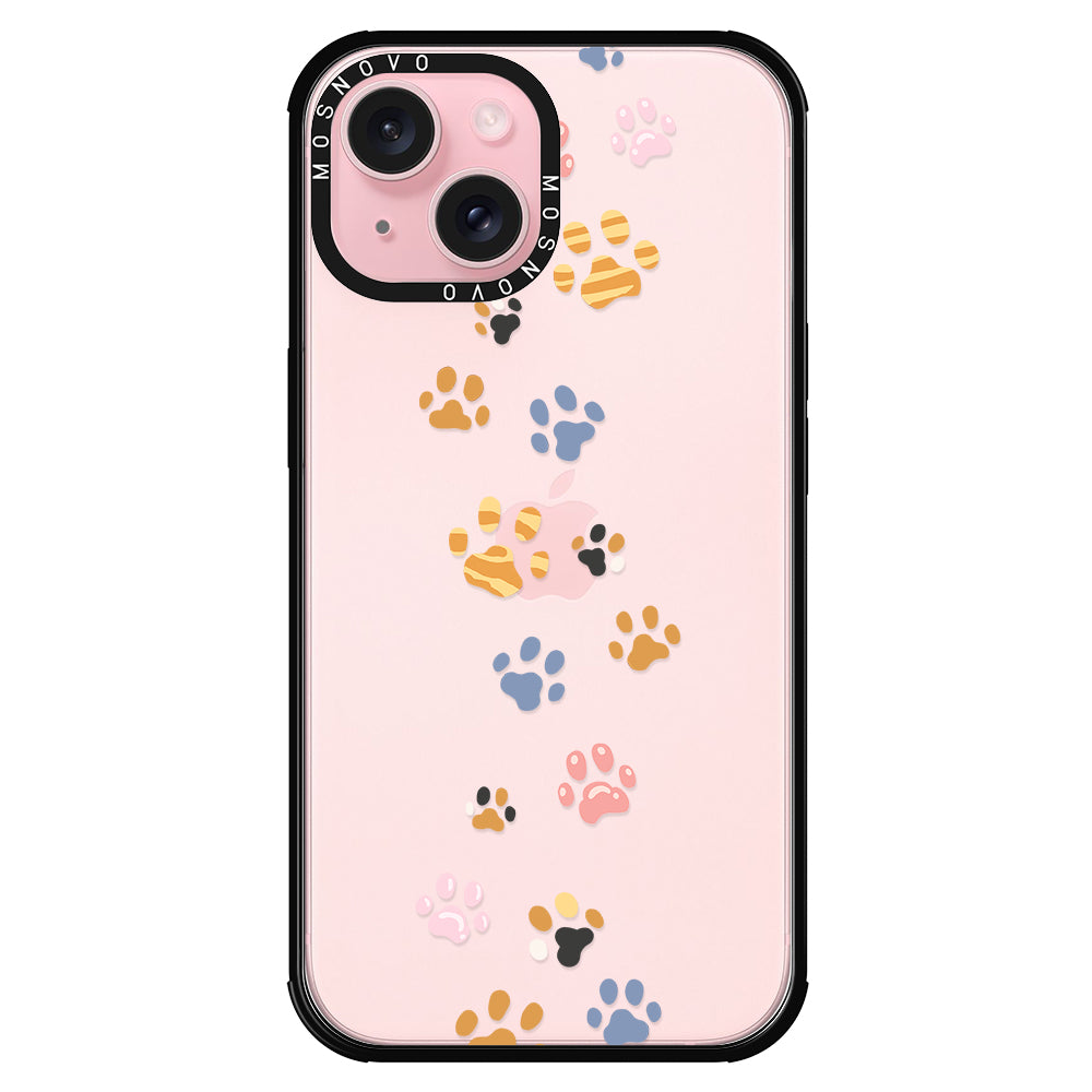 Colorful Paw Phone Case - iPhone 15 Plus Case - MOSNOVO