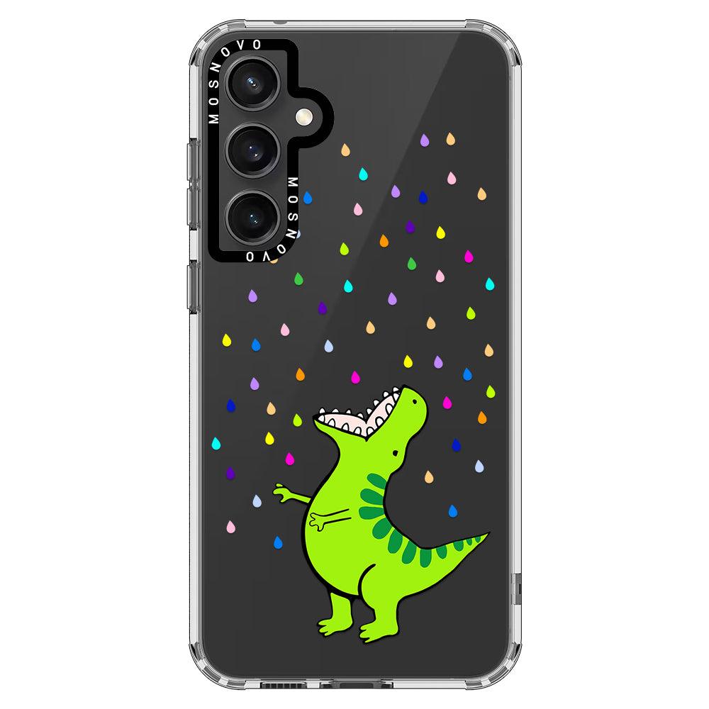 Rainbow Dinosaur Phone Case - Samsung Galaxy S23 FE Case