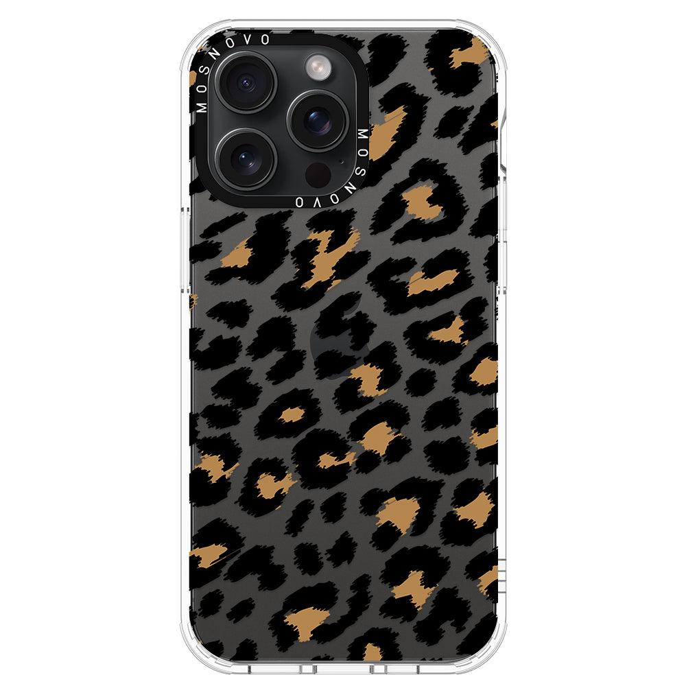 Leopard Print Phone Case - iPhone 15 Pro Max Case - MOSNOVO