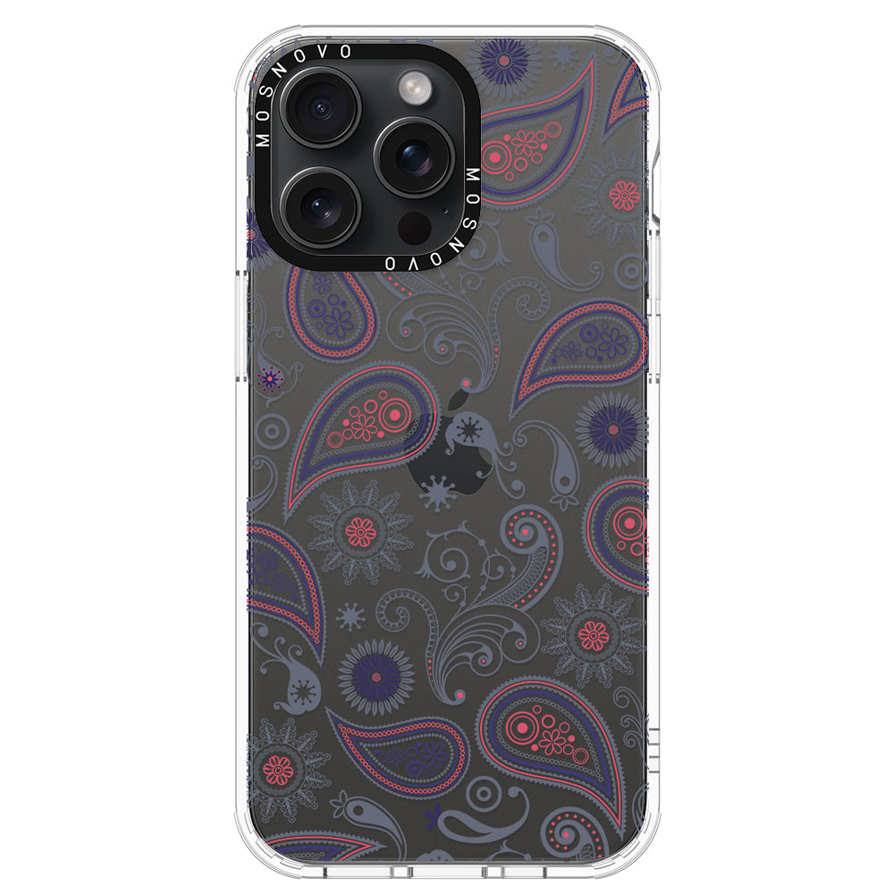 Paisley Phone Case - iPhone 15 Pro Max Case - MOSNOVO