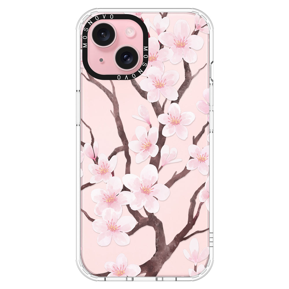 Cherry Blossom Flower Phone Case - iPhone 15 Case - MOSNOVO