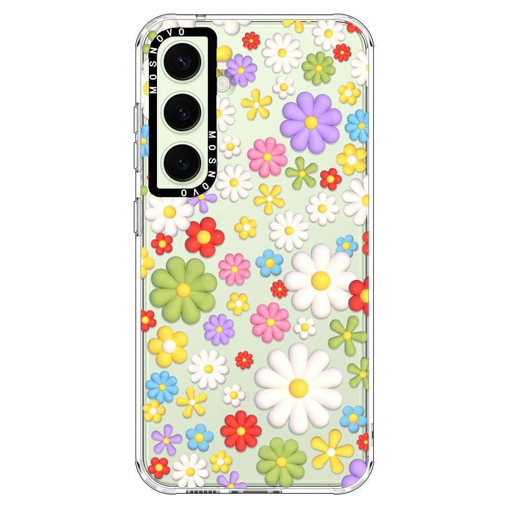 3D Flowers Phone Case - Samsung Galaxy S24 Plus Case