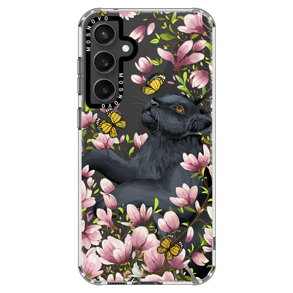 Black Leopard Garden Phone Case - Samsung Galaxy S23 FE Case