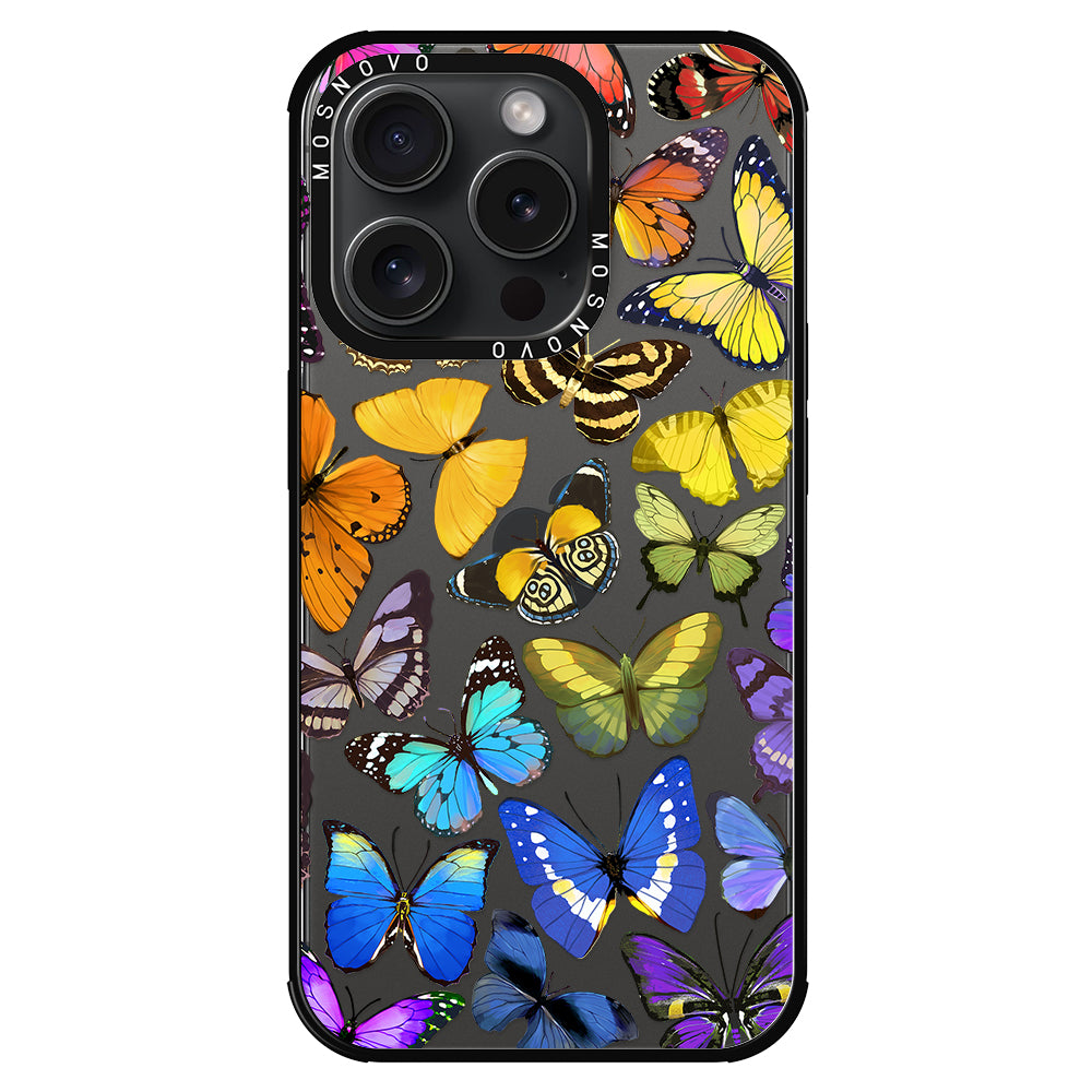 Rainbow Butterfly Phone Case - iPhone 15 Pro Case - MOSNOVO