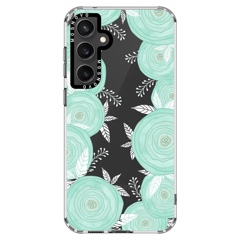 Mint Flower Phone Case - Samsung Galaxy S23 FE Case