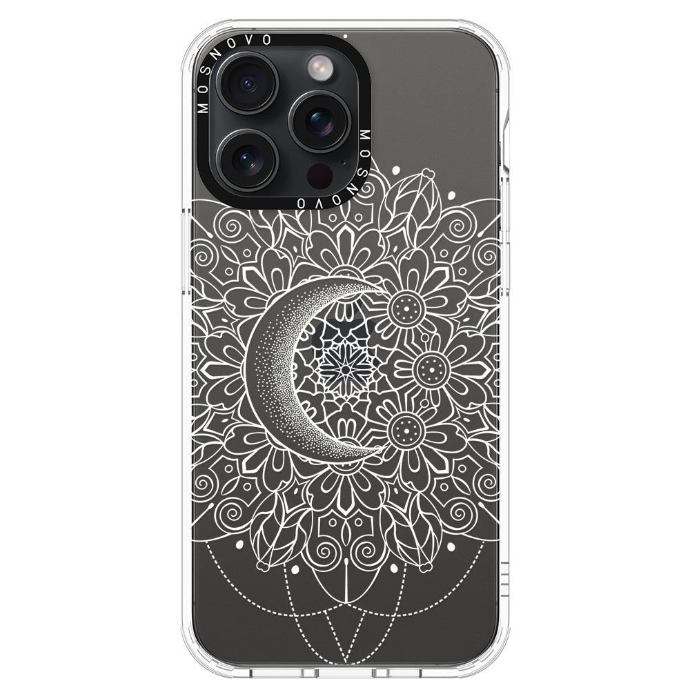 Celestial Moon Mandala Phone Case - iPhone 15 Pro Max Case - MOSNOVO