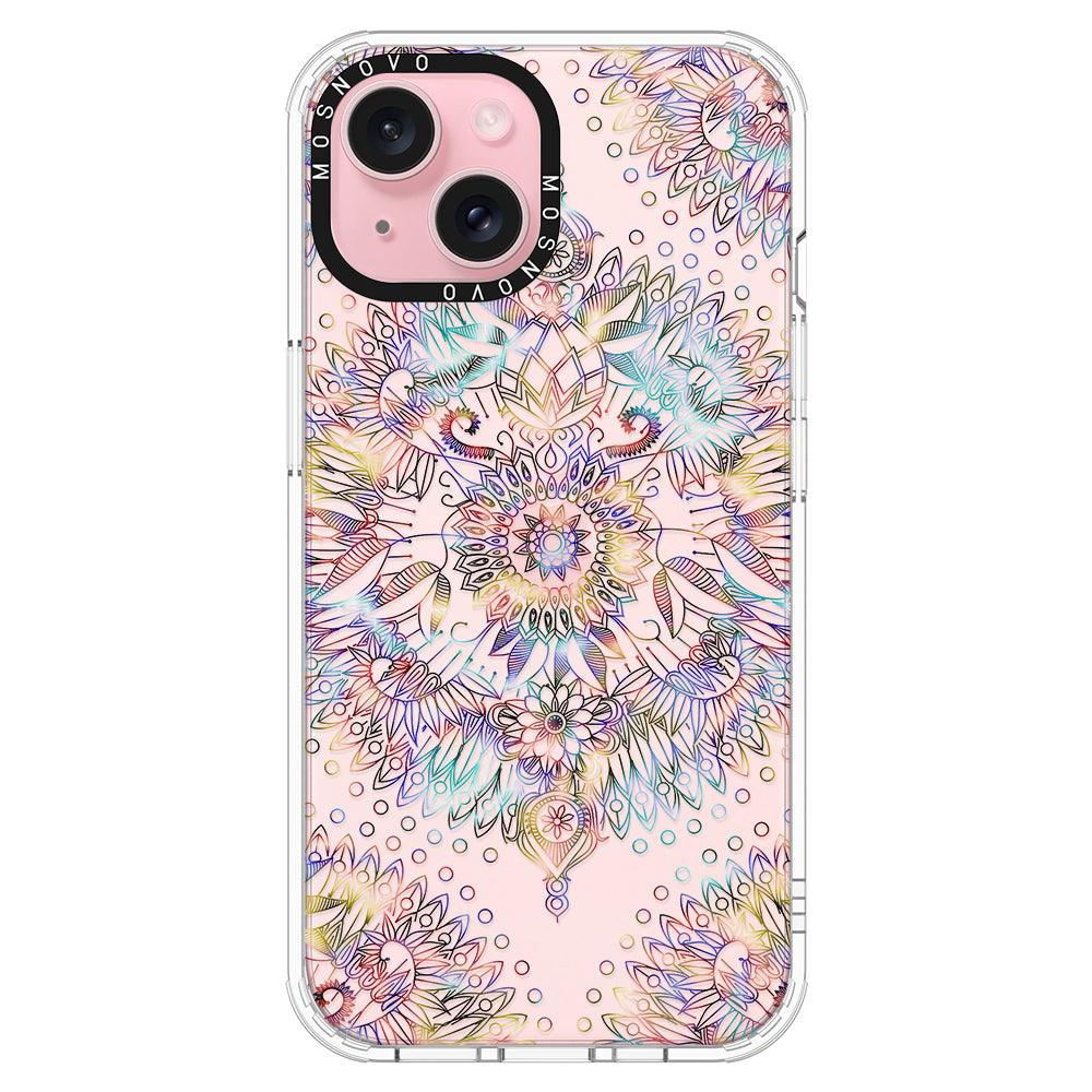 Rainbow Mandala Phone Case - iPhone 15 Case - MOSNOVO