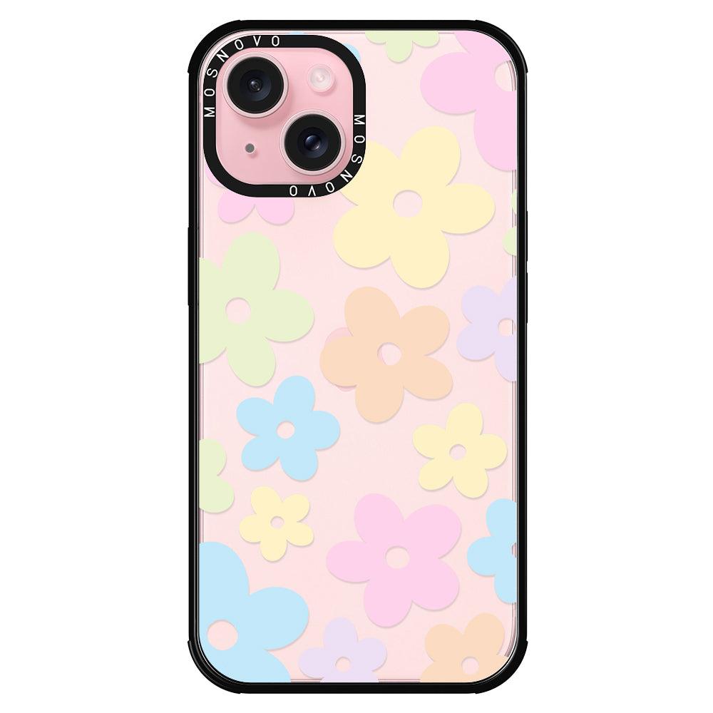 Pastel Flower Phone Case - iPhone 15 Plus Case - MOSNOVO