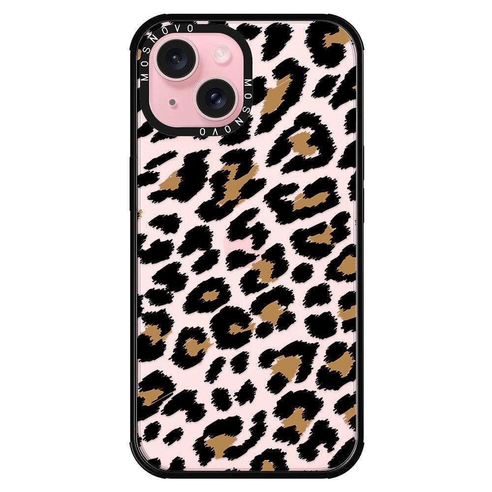 Leopard Print Phone Case - iPhone 15 Case - MOSNOVO