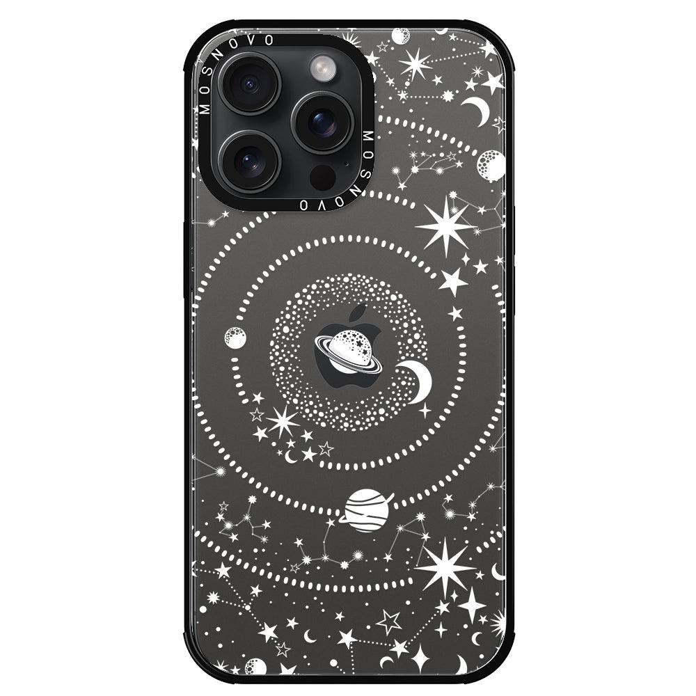 White Galaxy Phone Case - iPhone 15 Pro Max Case - MOSNOVO