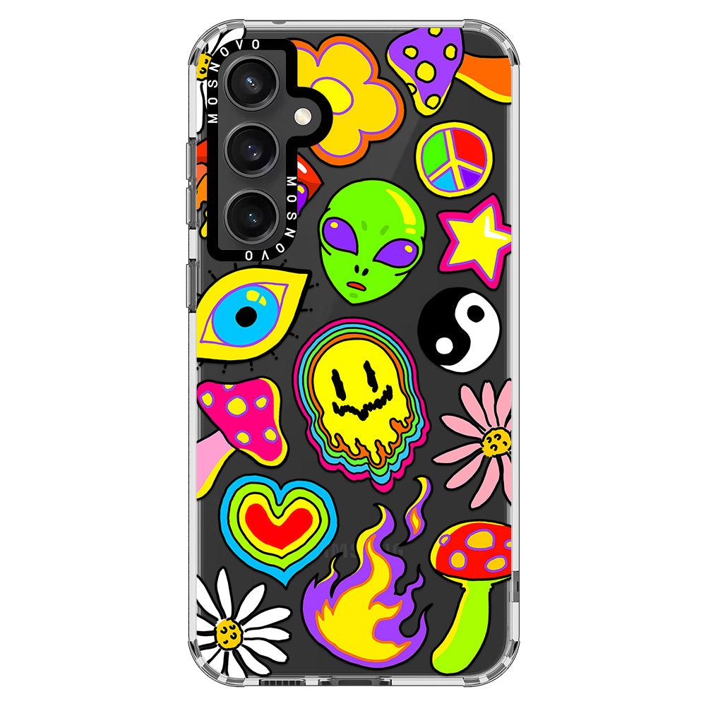 Hippie Stickers Phone Case - Samsung Galaxy S23 FE Case