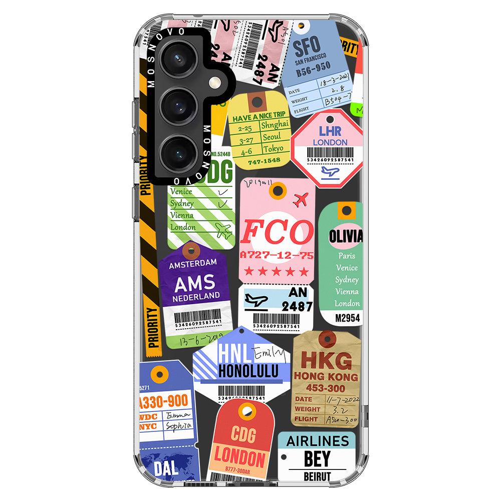 Air Ticket Labels Phone Case - Samsung Galaxy S23 FE Case