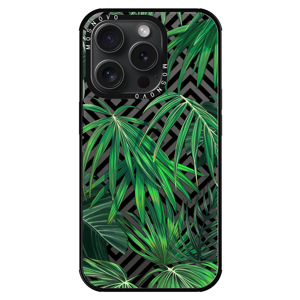 Areca Palm Pattern Phone Case - iPhone 15 Pro Case - MOSNOVO