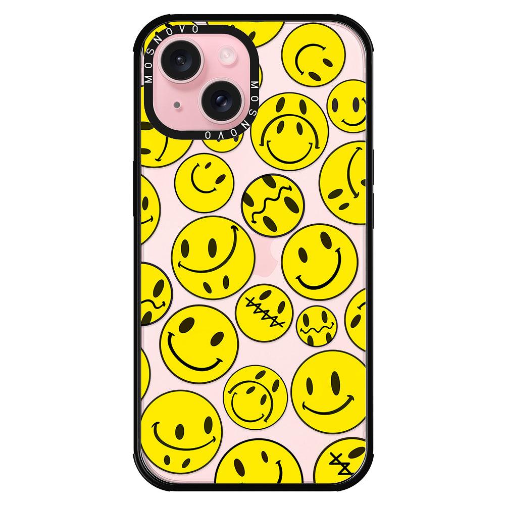 Smiley Face Phone Case - iPhone 15 Plus Case - MOSNOVO