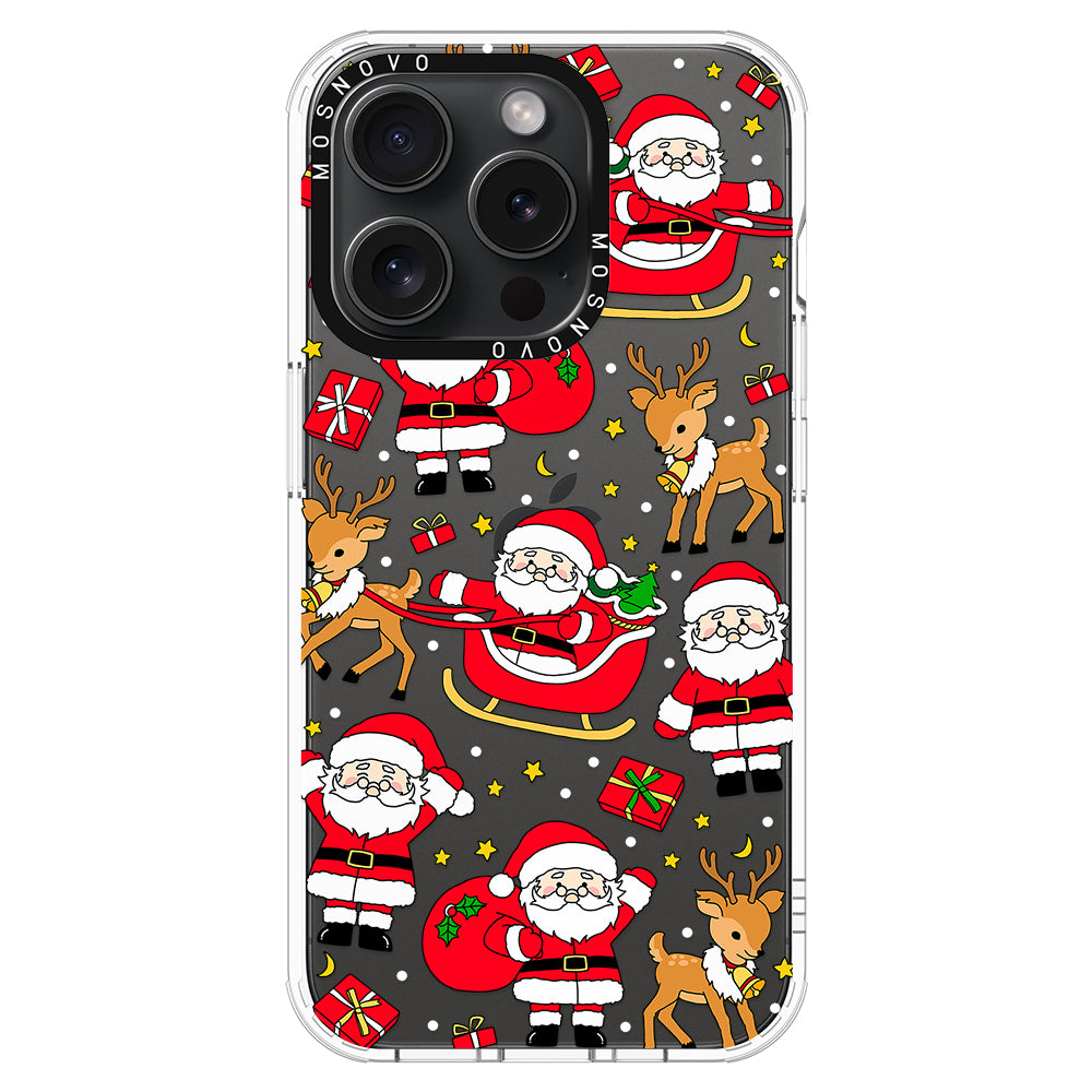 Cute Santa Claus Deer Phone Case - iPhone 15 Pro Case - MOSNOVO