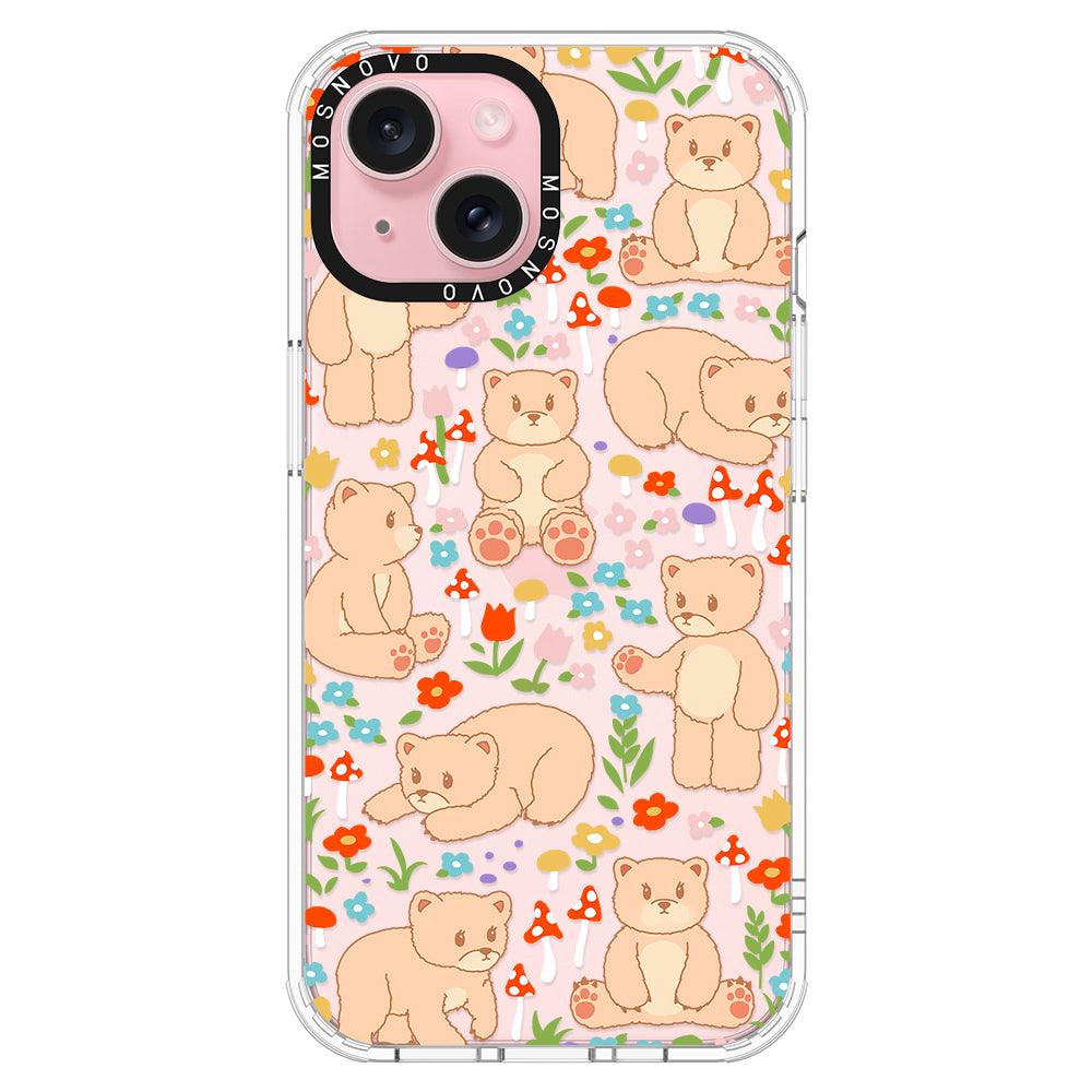 Cute Bear Phone Case - iPhone 15 Plus Case - MOSNOVO