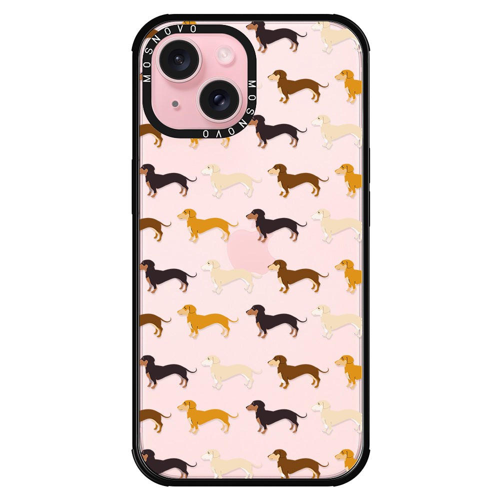 Cute Dachshund Phone Case - iPhone 15 Plus Case - MOSNOVO