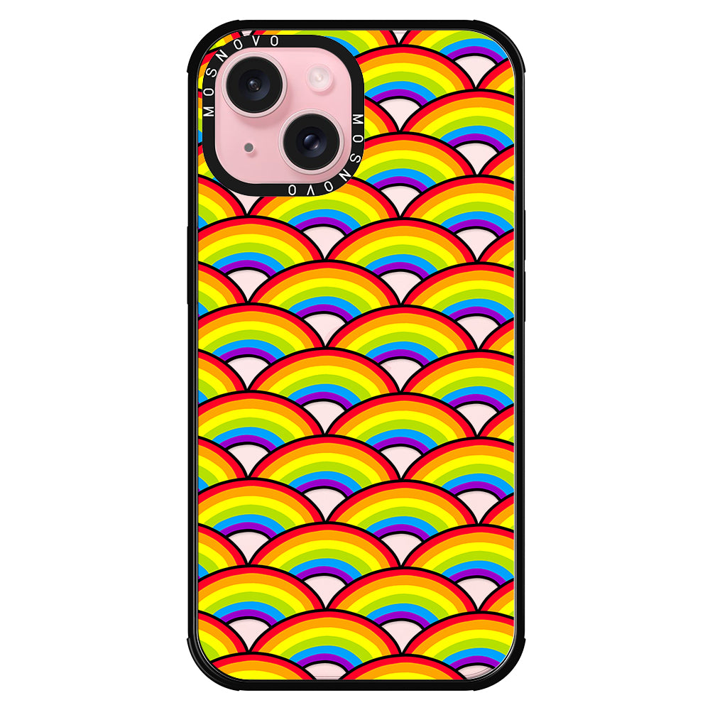 Rainbow Waves Phone Case - iPhone 15 Case - MOSNOVO