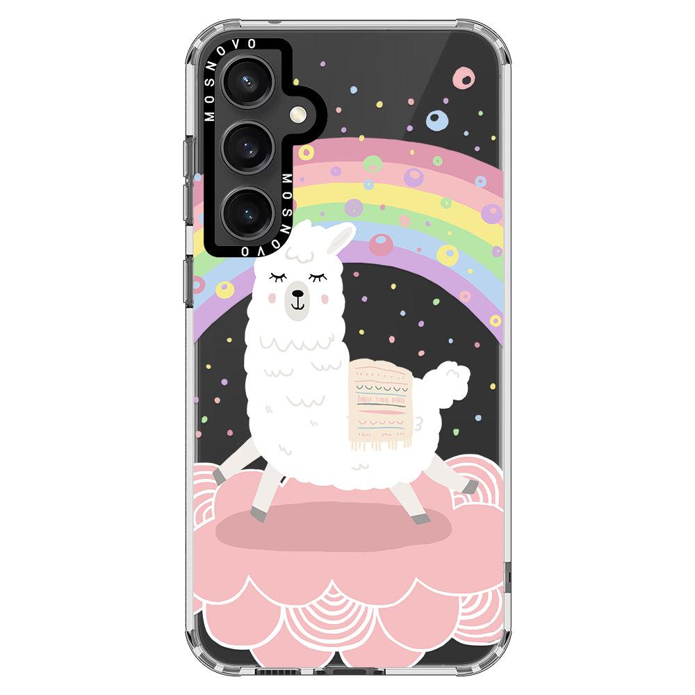 Pastel Rainbow Llama Phone Case - Samsung Galaxy S23 FE Case