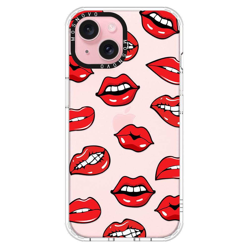 Hot Lips Phone Case - iPhone 15 Plus Case - MOSNOVO