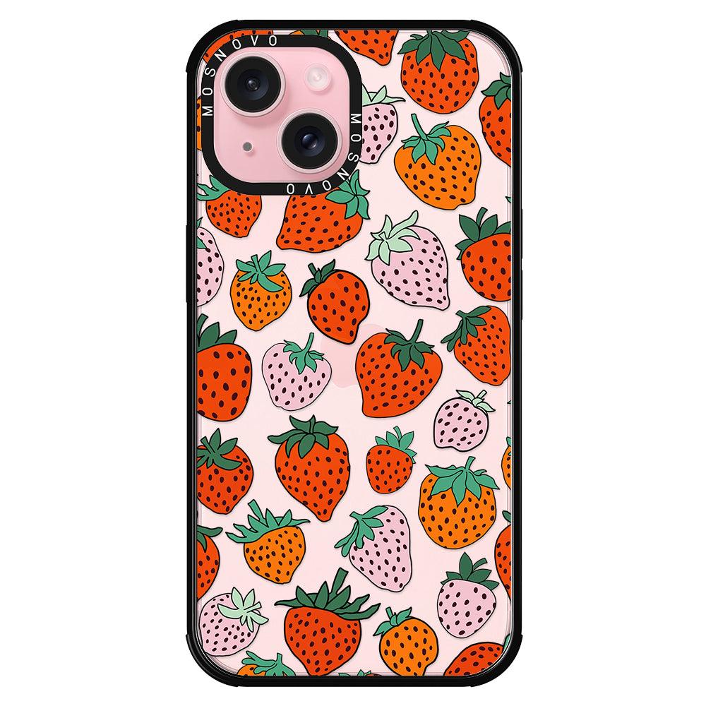 Cute Strawberry Phone Case - iPhone 15 Case - MOSNOVO