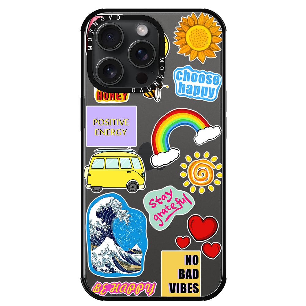 Happy Vibes Phone Case - iPhone 15 Pro Max Case - MOSNOVO