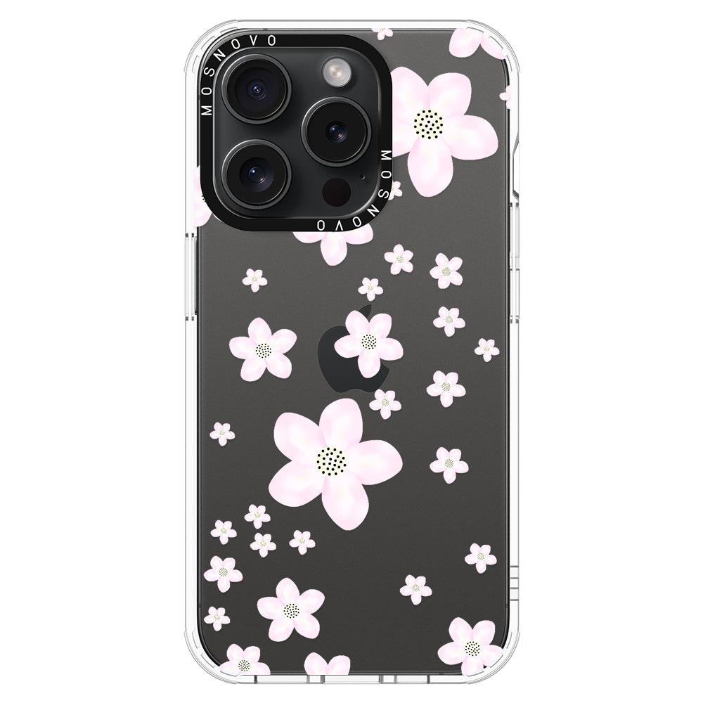 Pink Cherry Blossom Phone Case - iPhone 15 Pro Case - MOSNOVO