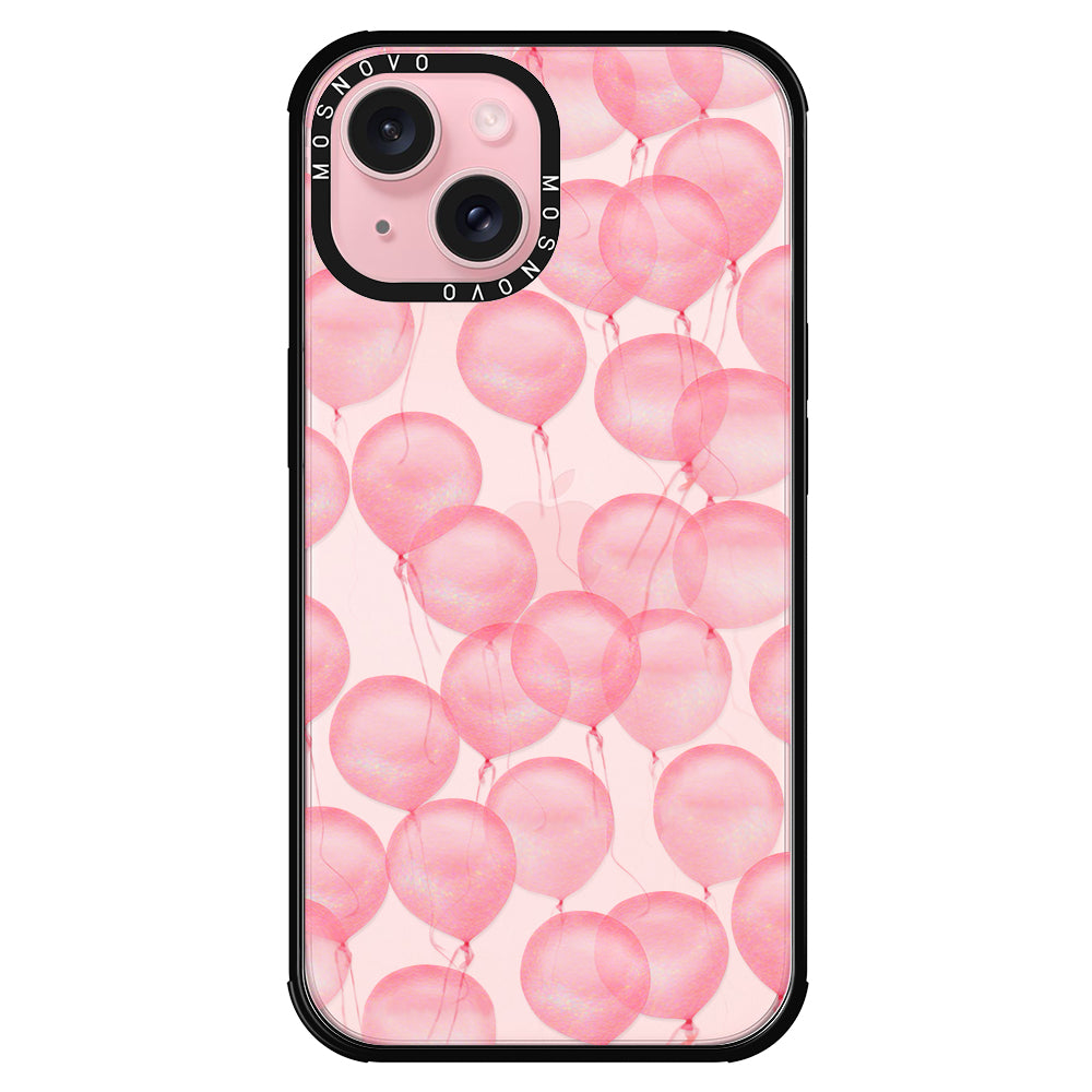 Pink Ballons Phone Case - iPhone 15 Case - MOSNOVO