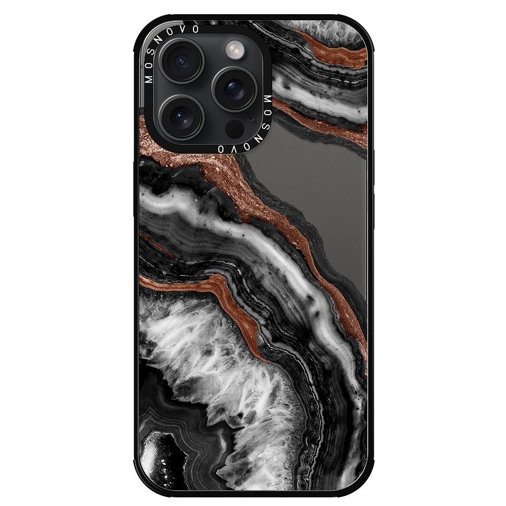 Black Agate Phone Case - iPhone 15 Pro Max Case - MOSNOVO