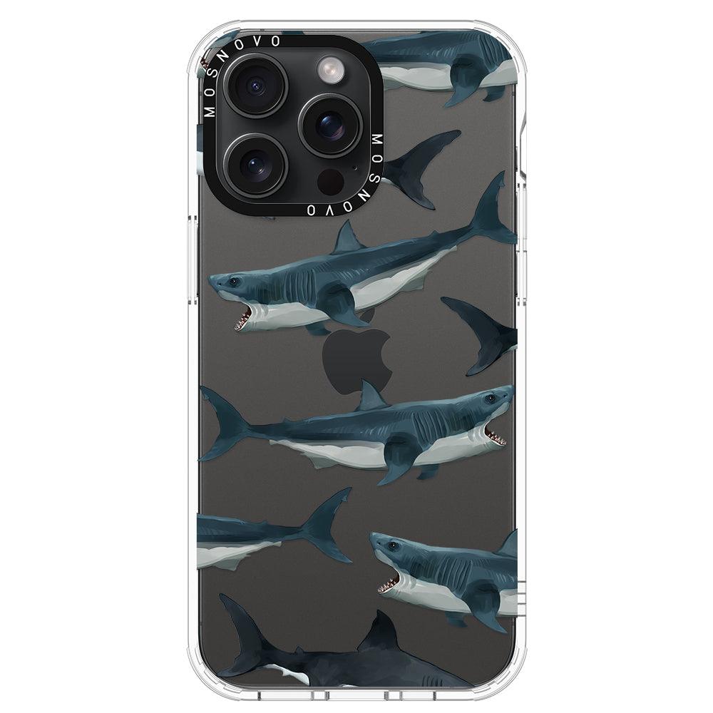 White Shark Phone Case - iPhone 15 Pro Max Case - MOSNOVO