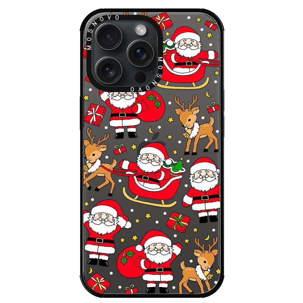 Cute Santa Claus Deer Phone Case - iPhone 15 Pro Max Case - MOSNOVO